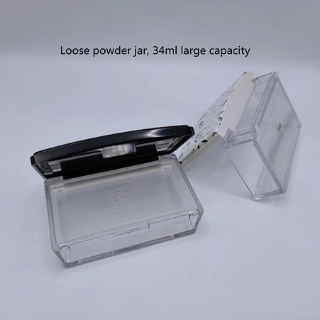square clear glitter jar