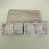 clear square compact powder container