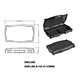 clear square compact powder container