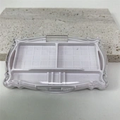 clear square compact powder container