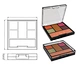 compact powder case with mirror empty makeup compact