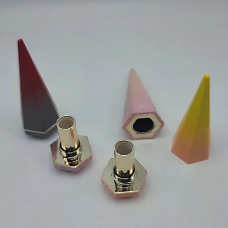 Wholesale 2g unique empty crayon shaped lip balm container pink plastic cosmetic lipstick tube
