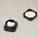 Smell proof jar empty dark square glass jar 9ml small concentrate jars glass with CR cap