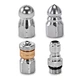 Sewer Jetter Nozzle for Pressure Washer, Rotating Button Nose with 1/4'' Quick Connect, 5000 PSI