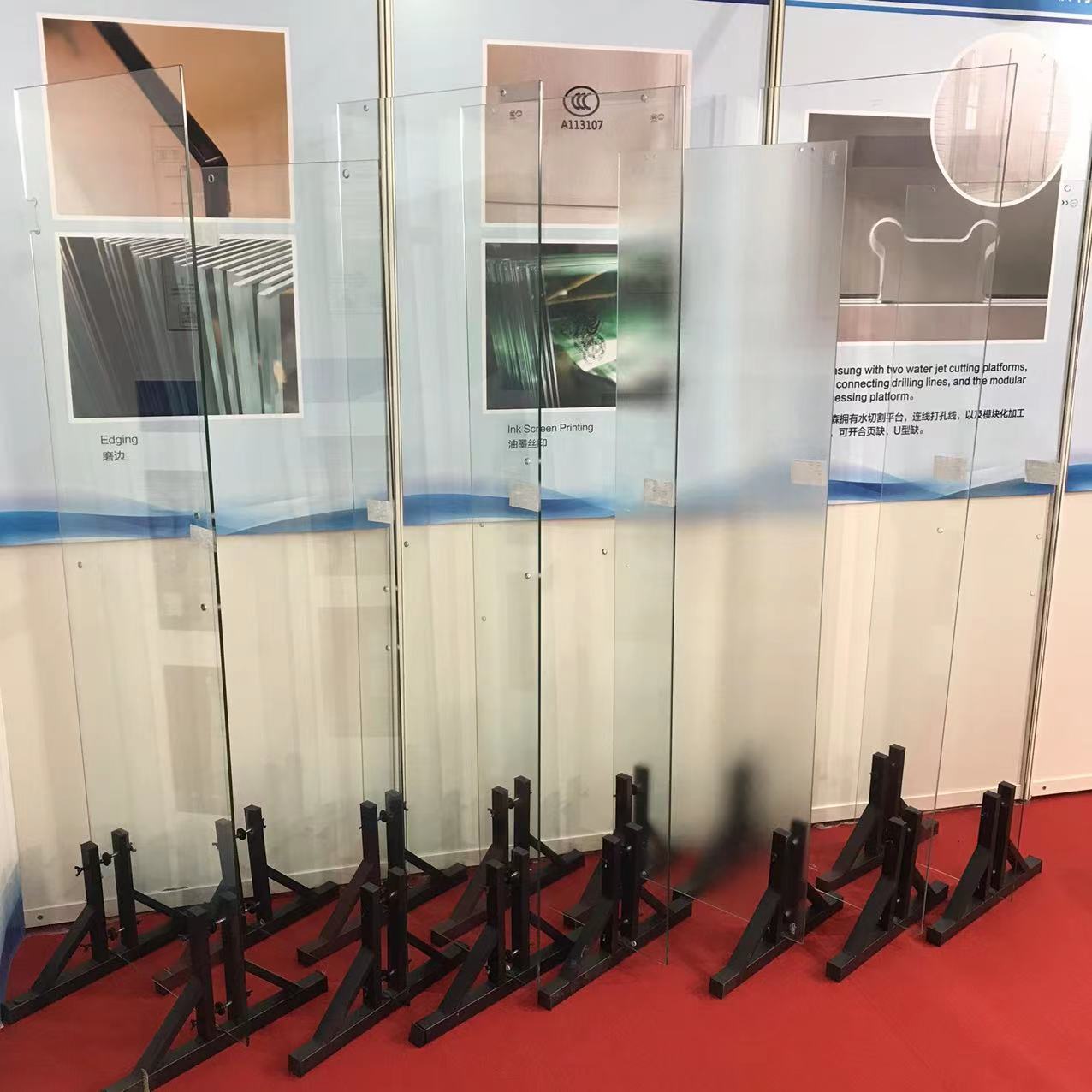 Domsung shower door tempered glass, flat and bent safety shower door toughened glass