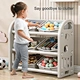 Kids Storage Cabinet Toy Storage Shelf Plastic Kids Book Shelf