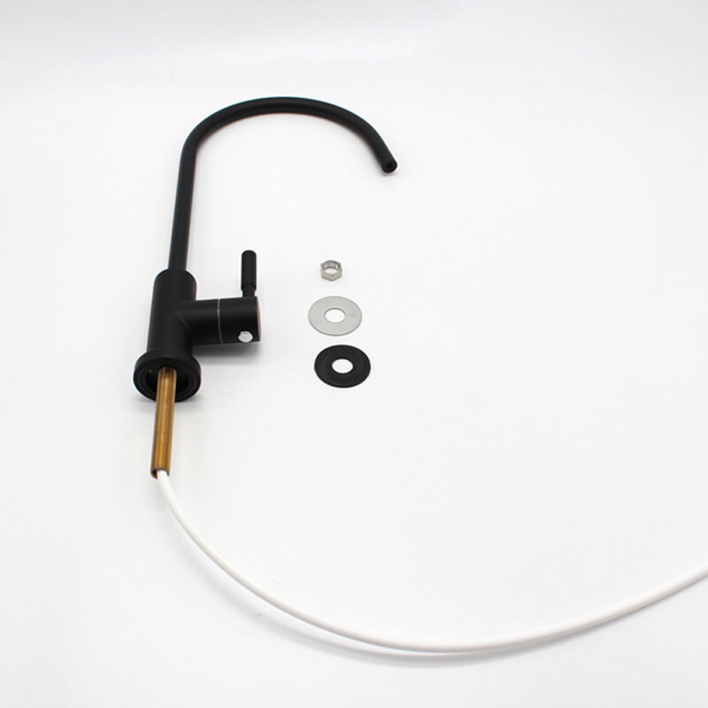 4 way kitchen mixer tap have four tubes for hot /cold / pure/ minalized water
