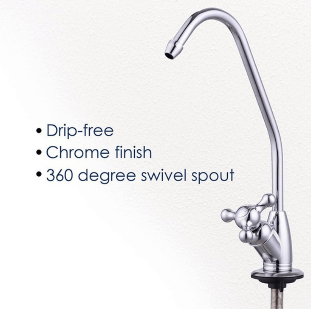 4 Way Kitchen Faucet means hot water,cold water, pure water and mineralized water