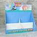 Blue high quality lovely animal pattern packing corrugated carton counter kids toy snacks display box
