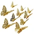 Living Room Removable Wall Sticker Hollow-Out Gold Printed Butterfly 3D Wall Stickers For Home Decoration