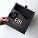 Matte black color modern slide drawer gift box with paper bag with custom logo