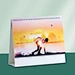 Spiral bound desk decorative landscape cover colorful custom calendar printing