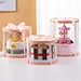 Set of 3 square round shape clear dessert swiss roll takeaway plastic pvc box with ribbon