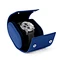 Custom Luxury Travel Wristwatch Case Blue Leather Single Slot Button Watch Organizer Roll Boxes