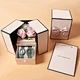 Luxury Valentine's Day Pink Double Door Opening Gift Flower Packaging Box Jewelry Watch Drawer Box With Ribbon