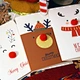 Children Folded Holidays Christmas Greeting Cards Custom Printing Cute Elk 3D Merry Christmas Cards