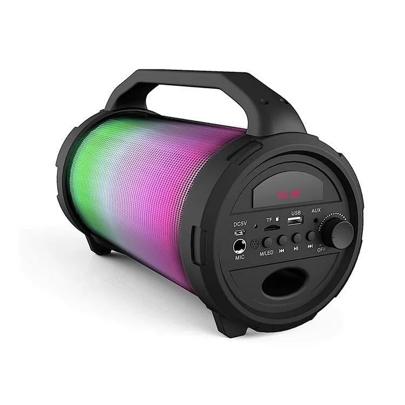 Outdoor portable wireless speaker colorful LED light waterproof IPX6 bluetooth wireless speaker