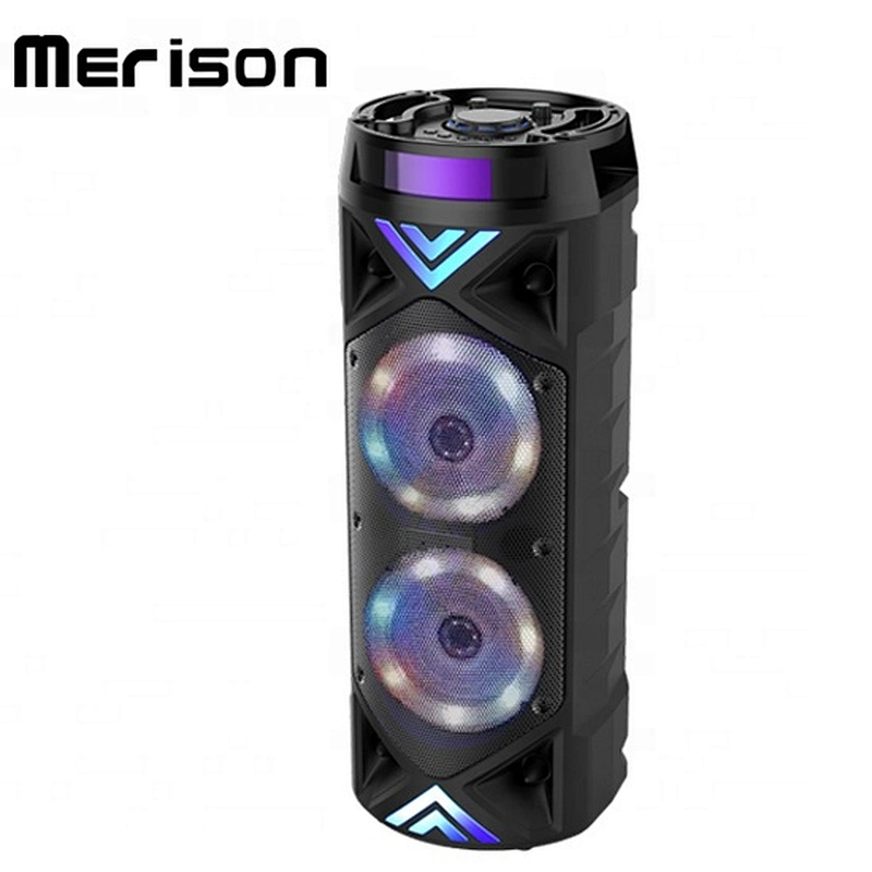outdoor subwoofer stereo cylindrical disco led wireless bluetooth party speakers big tws