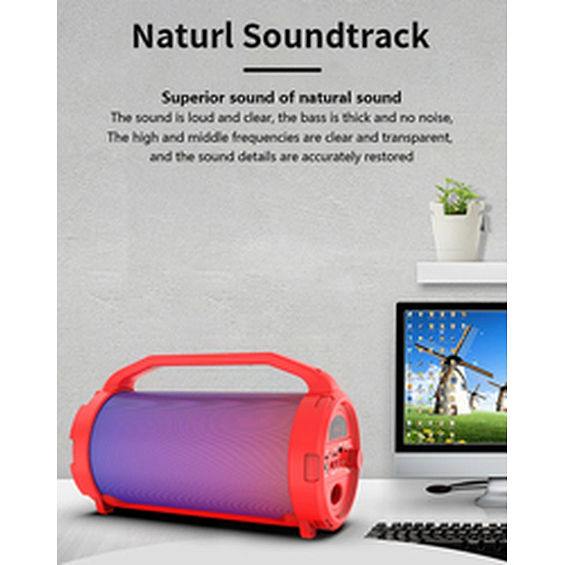 Outdoor portable wireless speaker colorful LED light waterproof IPX6 bluetooth wireless speaker