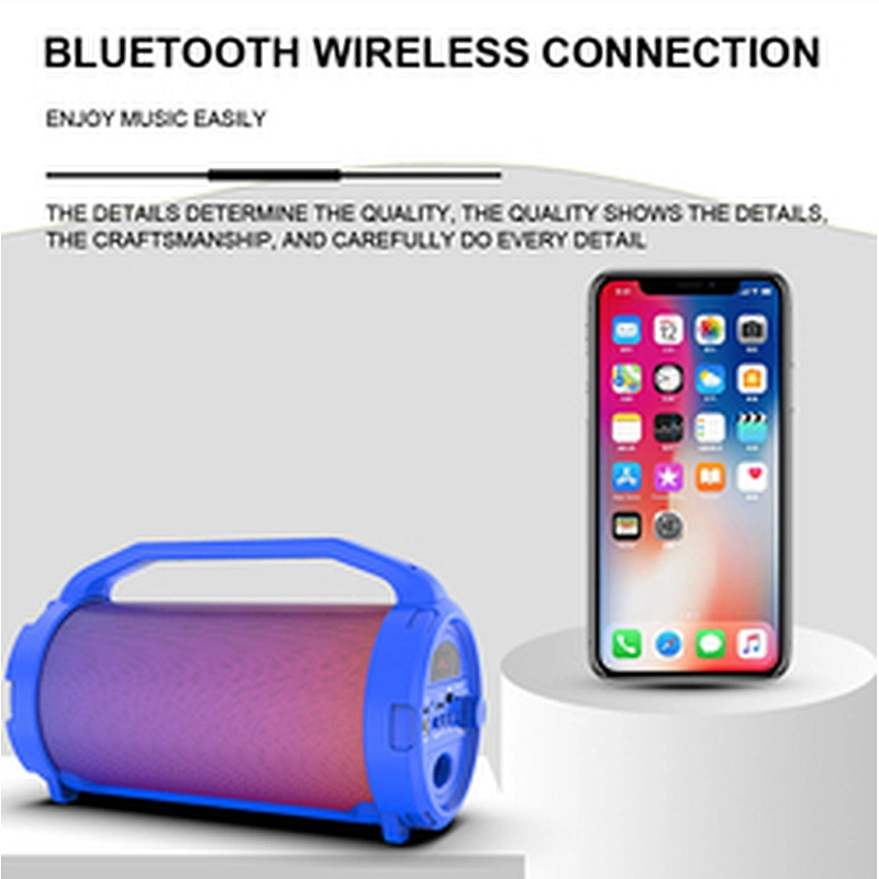 Outdoor portable wireless speaker colorful LED light waterproof IPX6 bluetooth wireless speaker