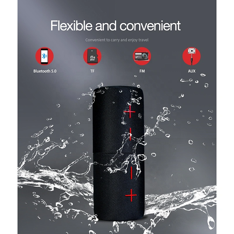 Portable Gaming Stereo IPX5 Waterproof Fabric 2 in 1 Wireless 5.0 Bluetooth Speaker Split With FM Radio Aux