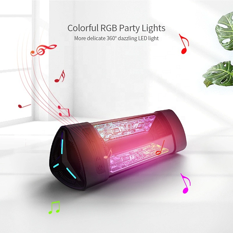 Triangle Boombox Bass Altavoz Wireless Small Outdoor Game Party Bocinas Light Colorful Portable Bluetooth Speaker 2023