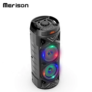 outdoor subwoofer stereo cylindrical disco led wireless bluetooth party speakers big tws