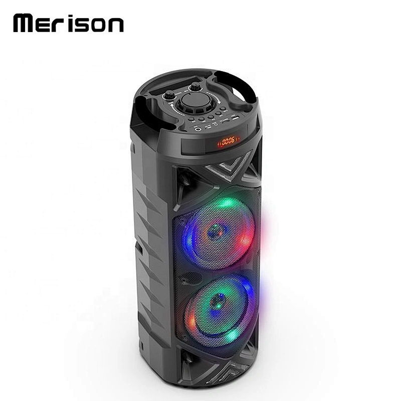 outdoor subwoofer stereo cylindrical disco led wireless bluetooth party speakers big tws