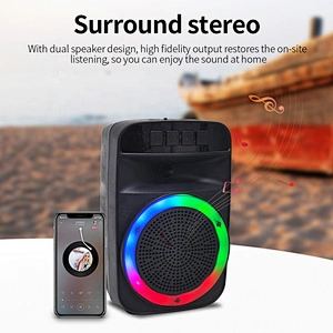 professional audio garden 4 inch 5w portable outdoor wireless karaoke music bluetooth speaker with FM radio