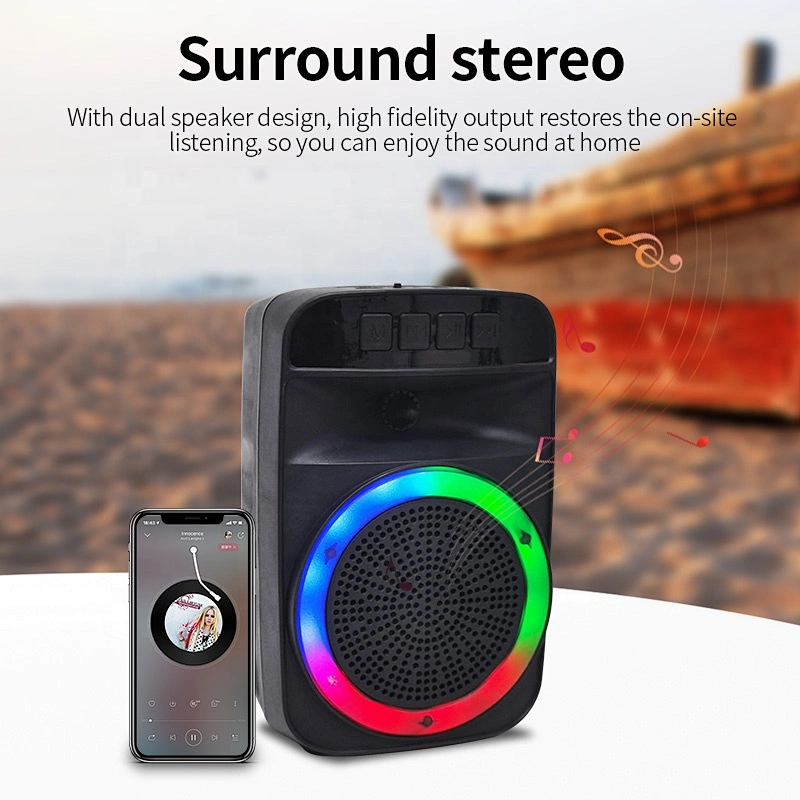 professional audio garden 4 inch 5w portable outdoor wireless karaoke music bluetooth speaker with FM radio