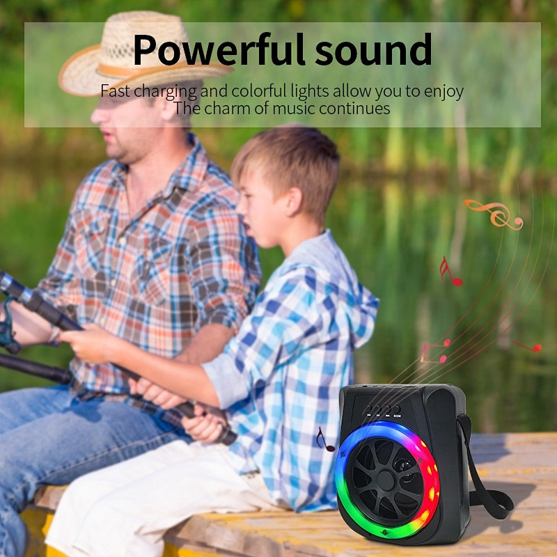 mini subwoofer plastic portable 5W colorful led light karaoke tws bluetooth wireless home speakers