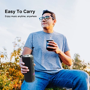 Merison Factory Customized Waterproof Stereo Magic Button Bold Sound Deep Bass Portable Bluetooth Speaker