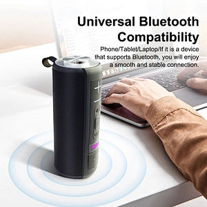 Merison Factory Customized Waterproof Stereo Magic Button Bold Sound Deep Bass Portable Bluetooth Speaker