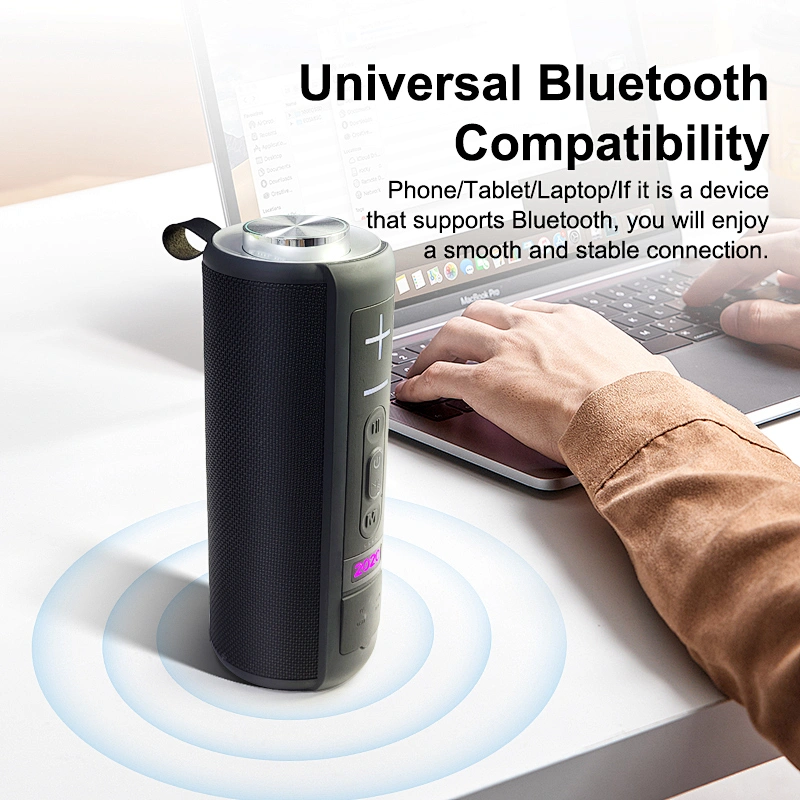 Merison Factory Customized Waterproof Stereo Magic Button Bold Sound Deep Bass Portable Bluetooth Speaker