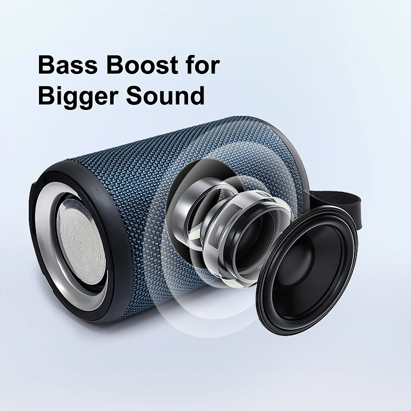 Merison High Quality Small Cylindrical Wireless Speaker Fabric Aluminum Alloy Mini Portable Bluetooth Speakers
