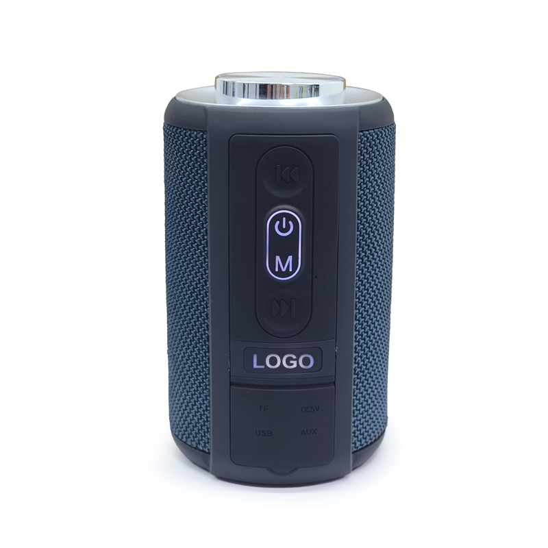 Merison High Quality Small Cylindrical Wireless Speaker Fabric Aluminum Alloy Mini Portable Bluetooth Speakers