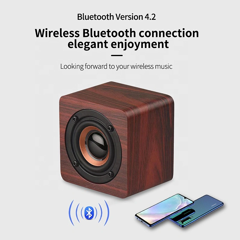 Portable 3W mini wood stereo wooden wireless bluetooth speakers