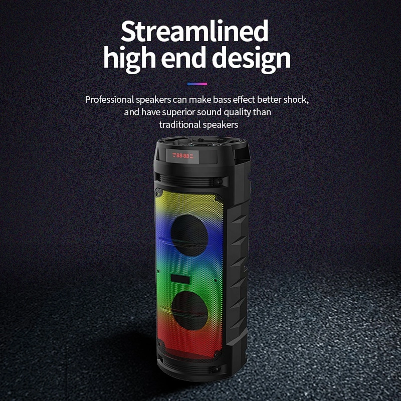 ibastek large portable high power party tower wireless bluetooth speaker