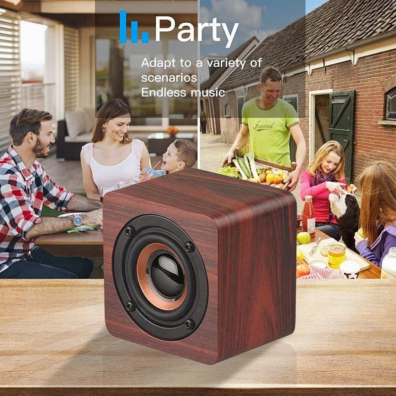 Portable 3W mini wood stereo wooden wireless bluetooth speakers