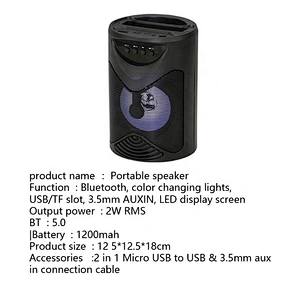 ibastek Wholesale Price MW-541 Small Music System Outdoor Bluetooth Speaker Portable Wireless