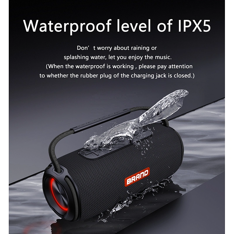 High Quality IPX6 20w Wireless Altavoz Waterproof Outdoor Bluetooth Stereo Speaker With Lanyard