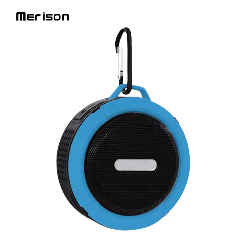 portable round water resistant bicycle mp3 player bluetooth hands-free wireless speaker