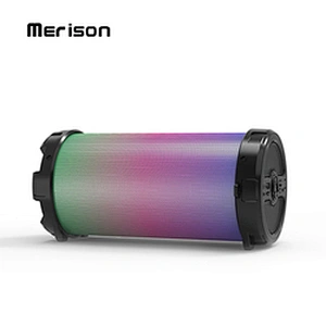 custom logo outdoor portable karaoke audio home theatre system 10W sound led lights bluetooth speaker for mobile phone