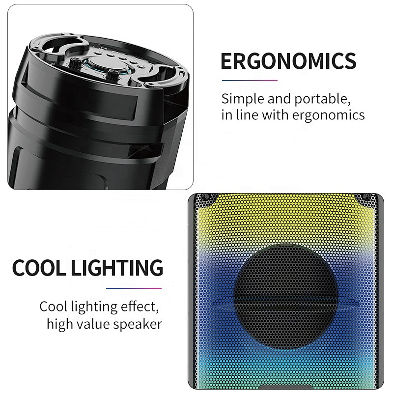 ibastek large portable high power party tower wireless bluetooth speaker