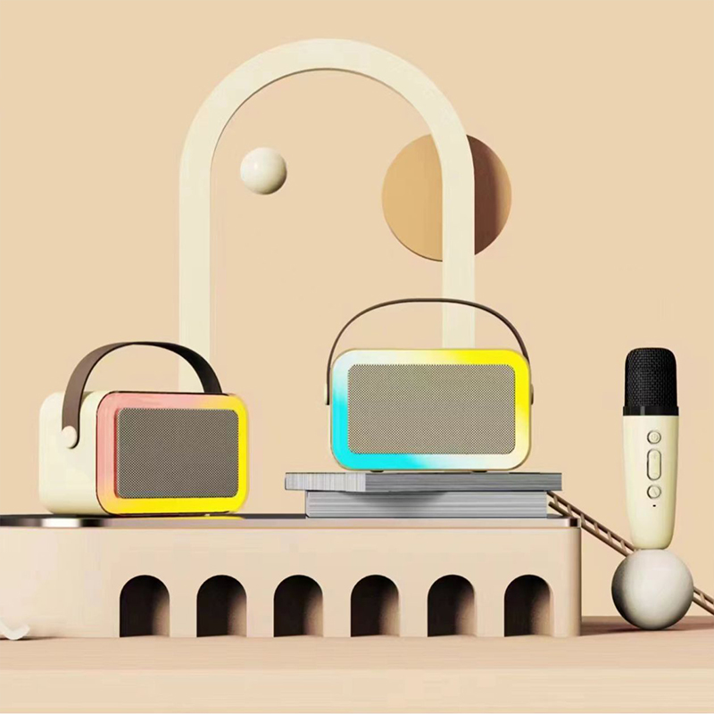High Quality LED Lights Box Sound Dual speakers Small Portable Bluetooth Speakers with Tws Function