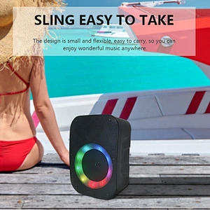 new plastic outdoor portable 6.5inch 15w family karaoke mic home wireless bluetooth speakers with led light