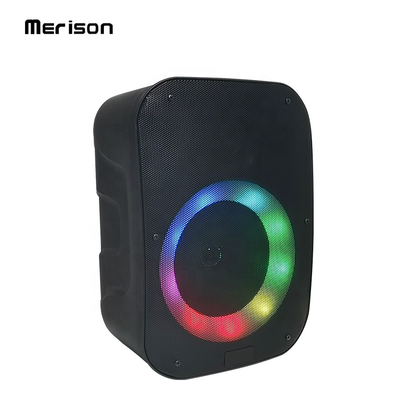new plastic outdoor portable 6.5inch 15w family karaoke mic home wireless bluetooth speakers with led light