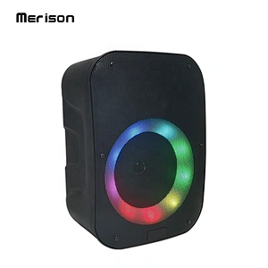 new plastic outdoor portable 6.5inch 15w family karaoke mic home wireless bluetooth speakers with led light