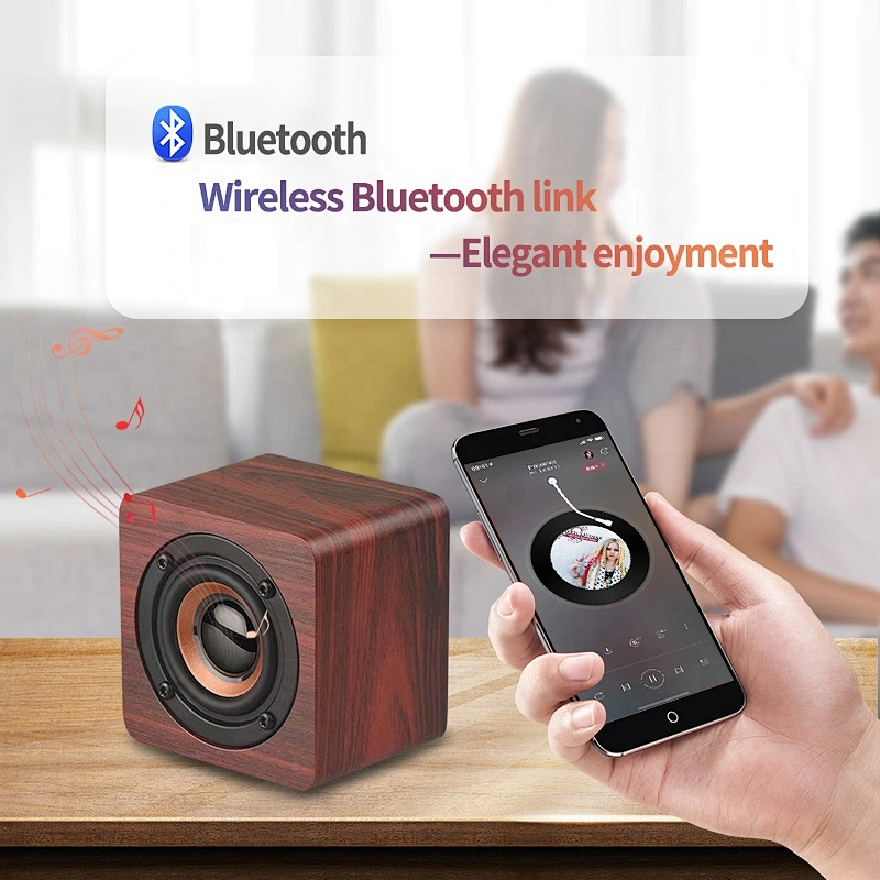 Portable 3W mini wood stereo wooden wireless bluetooth speakers