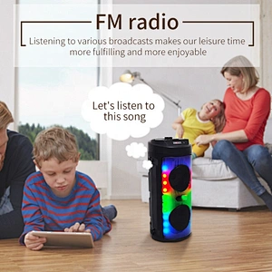 high quality 10w 4 inch full range mp3 players LED colorful flashing light Dj party box bluetooth speaker